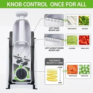 1pc Manual Slicer Multifunction Adjustable Vegetable Food Household Chopper and Potato Grinder Veggie Chopper Kitchen Tools - Image 3