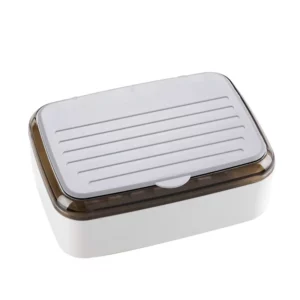 Double Layer Drain Dish Soap Box Portable Outdoor Travel Soap Case With Cover Shower Soap Holder Sponge Storage Plate - Image 6