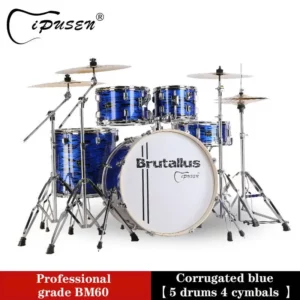 Donner Drum Set 5 Drums 4/3 Cymbals Jazz Drums 6-Ply Maple + 4-Ply Poplar Adult & Child Drum Kit Includes Cymbal Stands - Image 5