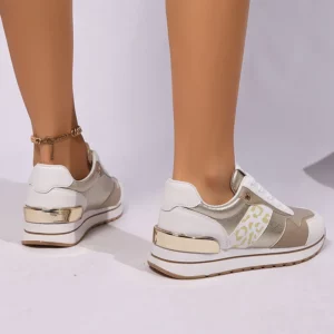 2025 New Leopard Print Platform Sneakers for Women Mixed Color Lace Up Flat Sneaker Woman Non Slip Casual Running Shoes Female - Image 6
