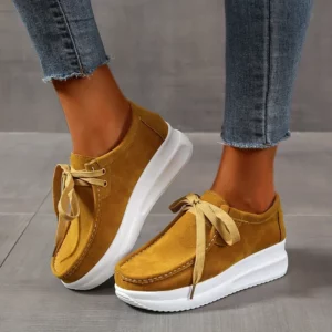 New Women Casual Shoes Height Increasing Wedge Sneakers Woman Vulcanize Canvas Shoes Solid Color Plus Size Chunky Platform Shoes - Image 2