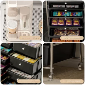 Warming Multi Solid Color Drawer Universal Wheel Storage Cabinet Clothing And Cosmetics Storage Box Household Storage Cabinet - Image 4