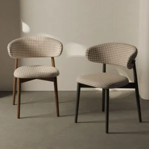Solid Wood Home Retro Designer Dining Chair Antique Walnut Style Fabric Backrest Stool Adult Study Office Computer Chair - Image 2