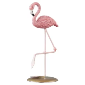 Creative Pink Resin Figurines Crafts Ins Flamingo Ornament Home Desk Cartoon Accessories Living Room Desktop Decorations - Image 5
