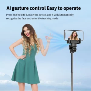 FANGTUOSI AI face tracking Tripod for Smartphone Stabilizer 360 Auto Rotation Follow Gimbal with Remote Selfie tripod For Vlog - Image 3