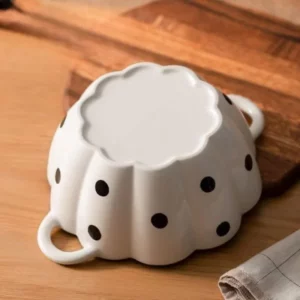 8inch Hepburn Storm Point Tableware Set Double-ear Soup Bowl 8-inch Soup Bowl Pumpkin Bowl Ceramics - Image 4
