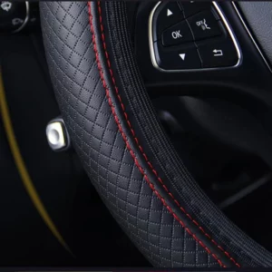 Automobile universal steering wheel cover non-slip car steering wheel cover non-slip embossed leather Car-styling - Image 5