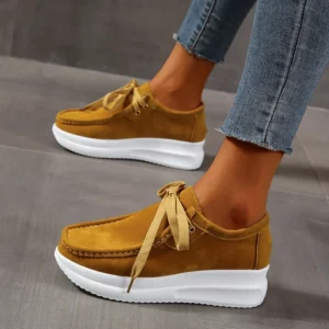 New Women Casual Shoes Height Increasing Wedge Sneakers Woman Vulcanize Canvas Shoes Solid Color Plus Size Chunky Platform Shoes - Image 5