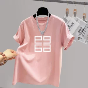 Women Chic Y2k Printed T-shirt Summer Loose Short Sleeve Casual Loose Tops Cotton Comfortable Vintage Pullovers - Image 2