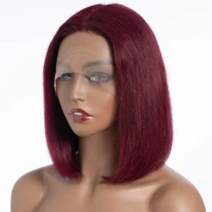 Lekker Ombre Blonde Short Straight Bob 13x1 T Lace Front 100% Human Hair Wigs For Women Glueless Brazilian Remy Hair Colored Wig - Image 5