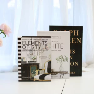 3Pcs/Set Multiple Size Fake Books Set Coffee Table Books Villa Hotle Simulation Books Set Shooting Props Living Room Decor - Image 4