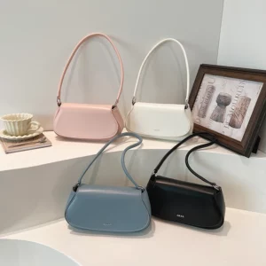 LEFTSIDE Simple Small Pu Leather Underarm Bags for Women 2024 Korean Fashion Females Armpit Bag Females Shoulder Bag Handbags - Image 5
