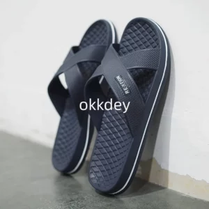 New Summer Slippers Men Basic Beach Outdoor Round Toe Fashion Men Massage Anti Slip Black Big Size Slippers Best Sellers In 2023 - Image 2