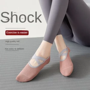 Women Yoga Socks Anti Slip Bandage Sports Ladies Girls Ballet Socks Dance Sock Slippers Yoga Socks Non Slip Acupressure Mat - Image 3
