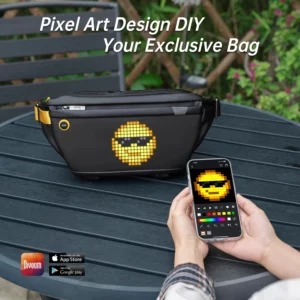 Sling Bag Customizable Pixel Art Speaker Bag Fashion Design Waterproof for Biking Hiking Outside Activity Big Space - Image 2