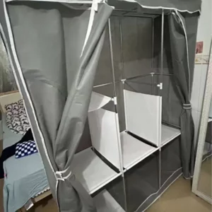 Simple Cloth Wardrobe, Steel Tube Assembly Closet, Bedroom Single Folding Storage, Dormitory Hanging Cabinet, Large Capacity - Image 4