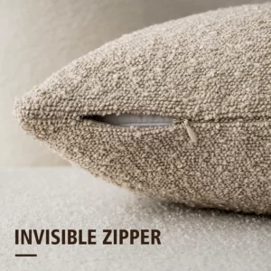 Textured Boucle Throw Pillow Covers Accent Solid Pillow Cases Couch Cushion Case for Chair Sofa Bedroom Living Room Home Decor - Image 6