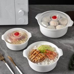Microwave Oven Special Box Household Plastic Heating Fresh Keepeing Box with Lid Steamed Bun Instant Noodles Kitchen Bowl - Image 4