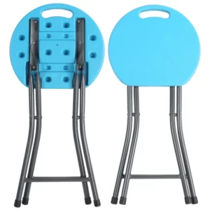 Folding Stool Household Plastic Round Bench Outdoor Portable Barstool Simple Dining Stools Student Dormitory Chair Spare Chairs - Image 2
