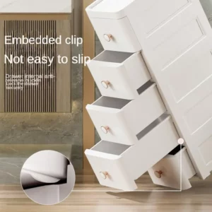 Home Kitchen Seam Storage Cabinet Drawer Style Bedroom Narrow Seam Storage Cabinet Toilet Slot Content Rack - Image 4