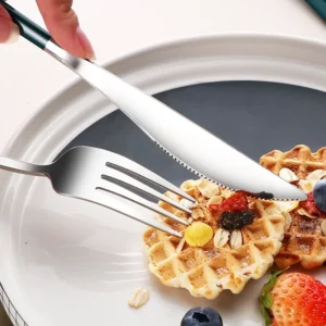 Stainless Steel Tableware Set Portable Cutlery Dinner Knife Fork Spoon Chopsticks Four-piece Suit with Box Travel Flatware Gift - Image 5