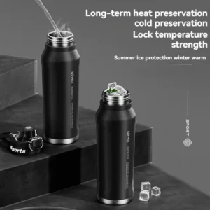 1L Thermos Water Bottle Stainless Steel Vacuum Flasks Keep Cold Hot Water Coffee bottles Portable Sport Gym Kettles With Straw - Image 4