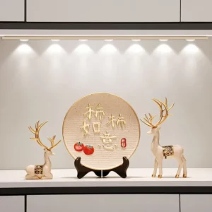 2pcs Elk Resin Statue Reindeer Sculpture Collectable Craft Deer Figurine Animal Figure for Party Desktop Housewarming Birthday - Image 4