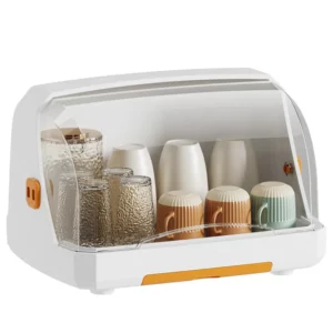 Dustproof Glass Cup Storage Box Desktop Water Cup Storage Rack Coffee Cup Storage Box Glass Cup Tray Tea Cup Drain Shelf - Image 5