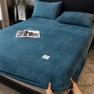 Warm Plush Fitted Sheet Elastic Mattress Cover Velvet Bed Cover Full Set Winter Soft Family Double Bed Bedding 120/150/180x200cm - Image 5