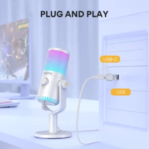 Maono DM30 RGB USB Microphone RGB Gaming Microphone Computer Mic USB Gaming Mic with Mic Gain and RGB Lighting for PC,Phone - Image 5