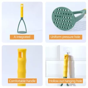 Hand Potato Masher Useful Soft Grip Potato Press Crusher PP Manual Potato Masher - Image 5