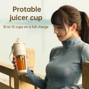 340ML portable Juicer Wireless with straw Electric Blender for juice milkshake ce cube food supplement Smoothie Mixer - Image 3
