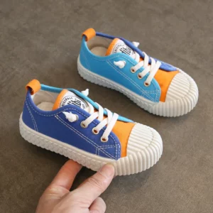 zapatillas 2023 Mixed Color Sneakers Canvas Shoes Low Top Girls Shoes Board Shoes Boys Soft Sole Casual Shoes Non Slip Kid Shoes - Image 4