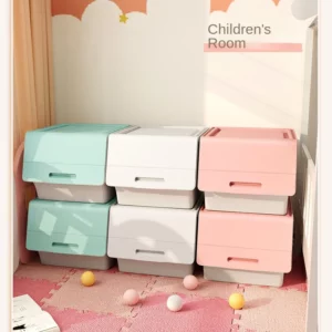Multi-storey Home Storage Cabinet Drawer Plastic Children's Wardrobe Locker Baby Toys Cupboard Thick Organizer storage cabinet - Image 4