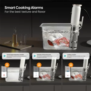 INKBIRD WiFi Sous Vide Machine ISV-101W 1000W Sous Vide Cooker 3D Water Circulation Heating with App Preset Menus For Cooking - Image 3