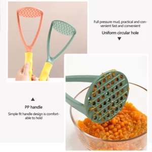 Hand Potato Masher Useful Soft Grip Potato Press Crusher PP Manual Potato Masher - Image 6
