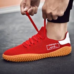 Sneakers for Men Women Chunky Sneakers Summer Breathable Red Sport Shoes Running Flats Tennis Shoe Plus Size Zapatos Deportivos - Image 5