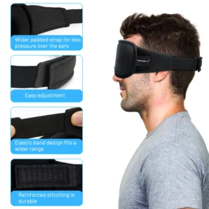 3D Sleeping Mask Block Out Light Sleep Mask For Eyes Soft Sleeping Aid Eye Mask for Travel Eyeshade Night Breathable Slaapmasker - Image 5