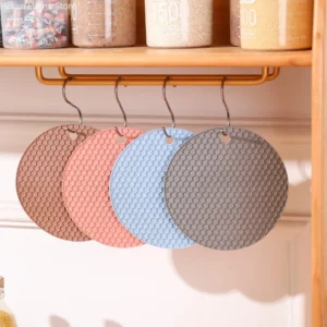 Multifunctional Kitchen Silicone Tableware Mat Round Non Slip Heat Resistant Coffee Cup Coasters Pot Holder Table Placemat Tools - Image 5