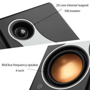 AIYIMA S500 Classic Bookshelf Speaker Bluetooth Wireless 120W Hifi Active Speakers For Home Computer Game Coaxial Optical RCA - Image 3