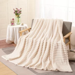 1pc Solid Color Flannel Blanket Soft Warm Throw Blankets for Couch Sofa Office Bed Camping Travel Multi-purpose Gift Blanket - Image 3