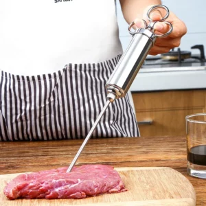 Grill 2-oz Marinade Seasoning Injector Turkey Meat Injectors Stainless Steel Cooking Syringe Injection With 2-5 Needles - Image 4