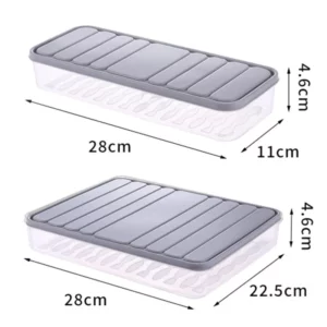 Freezer Dumpling Box Food Storage Container Stackable Food Saver Box with Lid Square Plastic Single-layer Sealed Transparent Box - Image 6