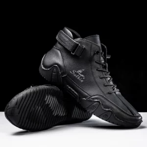 New 2024 Handmade Men Boots Design Sneakers Man Outdoor Casual Leather Men Shoes Ankle Boots Breathable Hot Sale - Image 2