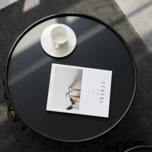 Nordic Light Luxury Wrought Iron Coffee Table Simple Modern Small Apartment Living Room Round Table Industrial Style Tables - Image 6