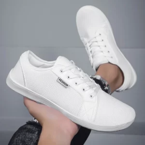 Men's Shoes and Sports Shoes Wide Toe Barefoot Casual Plus Size Wide Last Fashionable Canvas Black Flat Bottomed Board Shoes - Image 3