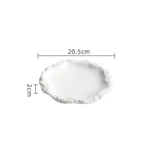 Rock Pattern Skirt Plate Dish Plate Household Ceramic Flat Plate Shallow Plate 2023 New Hotel Tableware Ins Wind Swing Plate - Image 6