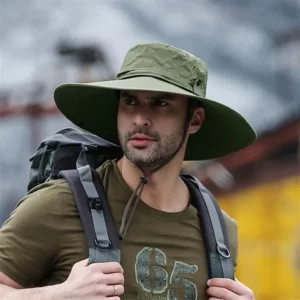 2024 New Fashion Summer Bucket Hat Cowboy Men Outdoor Fishing Hiking Beach Hats Mesh Breathable Anti UV Sun Cap Large Wide Brim - Image 6