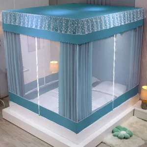 Modern Style Home Mosquito Net Double Bed Full Bottom Baby Anti-fall Mosquito Net Tent 2 Layers for Four Seasons - Image 5