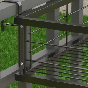 Balcony Flower Rack Shelf Green Radish Wrought Iron Fleshy Flower Rack Hanging Plant Rack Railing Indoor Guardrail Flowerpot - Image 3